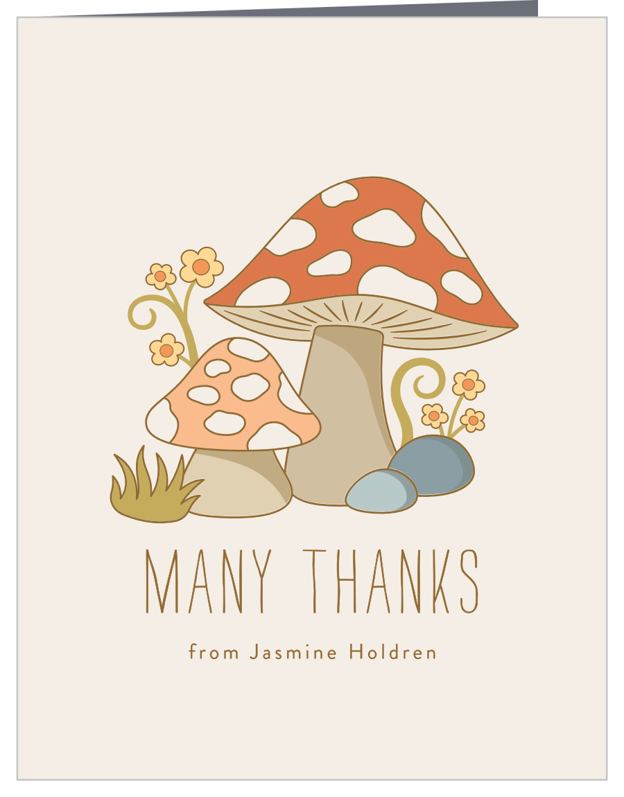Mushroom Love Baby Shower Thank You Cards