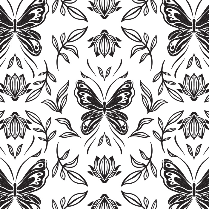 Add a whimsical touch of nature to any wall in your home with our Butterfly Lotus Peel and Stick Wallpaper.