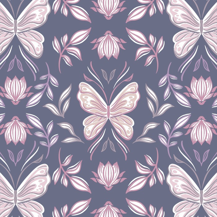 Add a whimsical touch of nature to any wall in your home with our Butterfly Lotus Peel and Stick Wallpaper.
