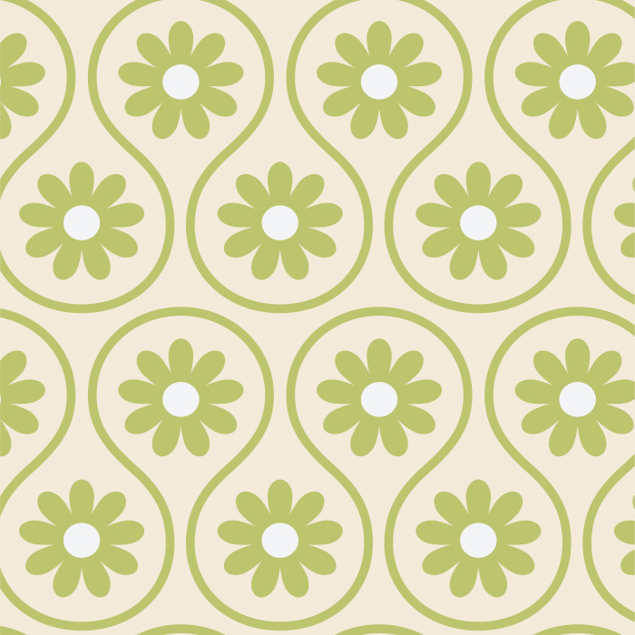 Create a funky accent wall anywhere in your home with our Daisy Waves Peel and Stick Wallpaper.