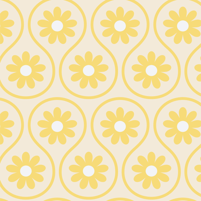 Create a funky accent wall anywhere in your home with our Daisy Waves Peel and Stick Wallpaper.