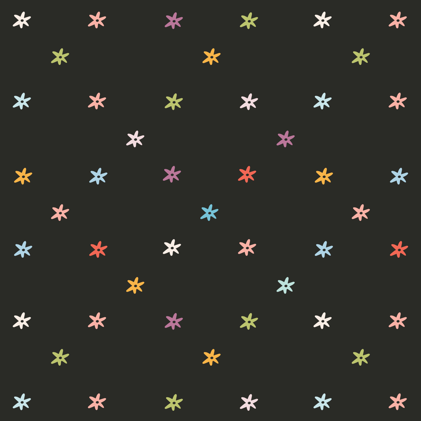 Diamond Floral Wallpaper