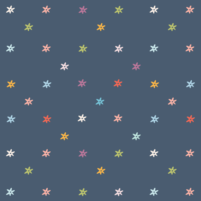 Add a colorful touch of florals to your child's room with our Diamond Floral Peel and Stick Wallpaper.