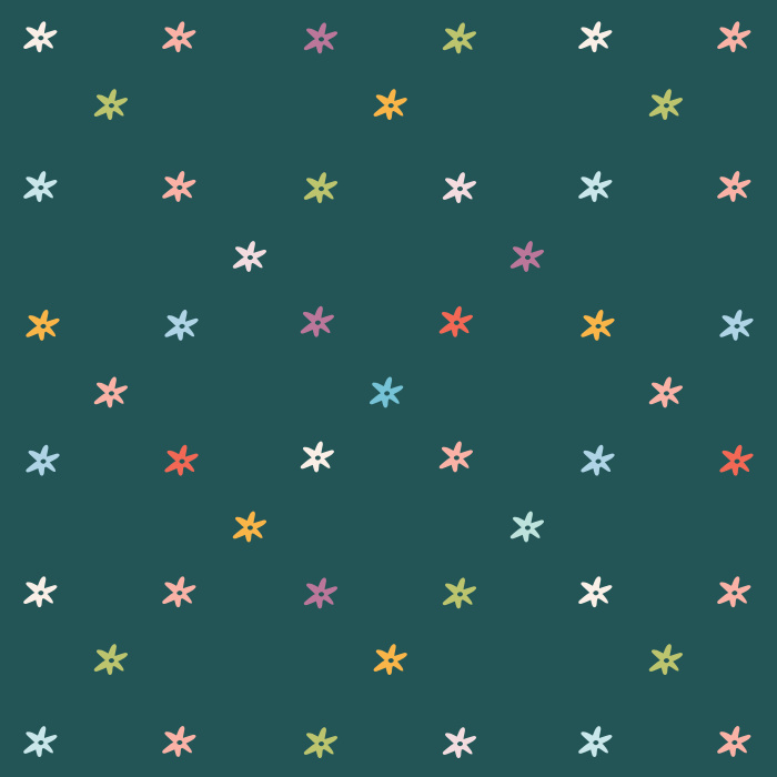 Add a colorful touch of florals to your child's room with our Diamond Floral Peel and Stick Wallpaper.