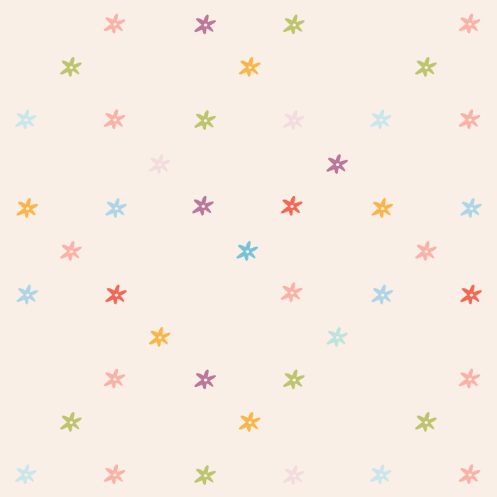 Add a colorful touch of florals to your child's room with our Diamond Floral Peel and Stick Wallpaper.