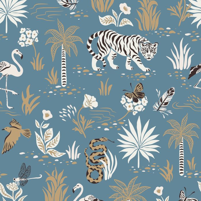 Create a colorful menagerie with our beautiful Wild & Free Peel and Stick Wallpaper.