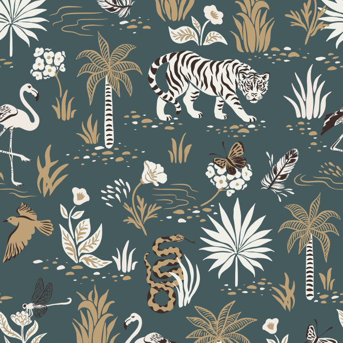 Create a colorful menagerie with our beautiful Wild & Free Peel and Stick Wallpaper.