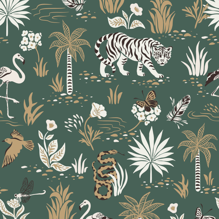 Create a colorful menagerie with our beautiful Wild & Free Peel and Stick Wallpaper.