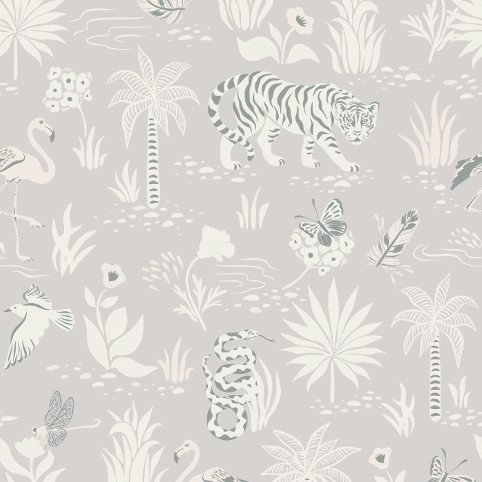 Create a colorful menagerie with our beautiful Wild & Free Peel and Stick Wallpaper.
