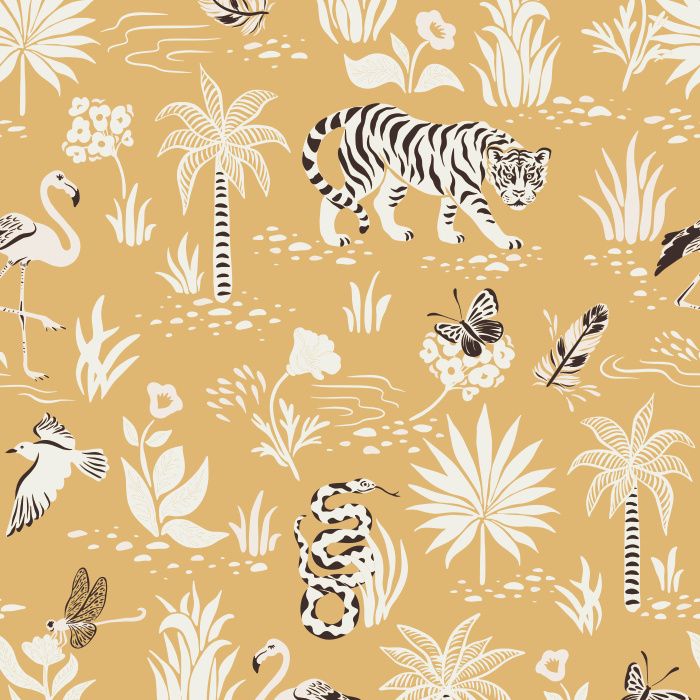 Create a colorful menagerie with our beautiful Wild & Free Peel and Stick Wallpaper.