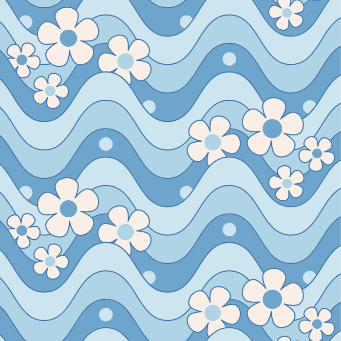 Our Groovy Floral Peel and Stick Wallpaper are sure to add a retro, funky vibe to any wall in your home.