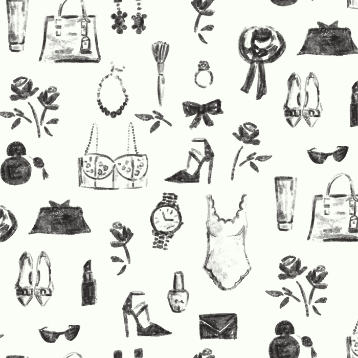 Create the perfect atmosphere of a boutique with our Getting Glammed Up Peel and Stick Wallpaper.