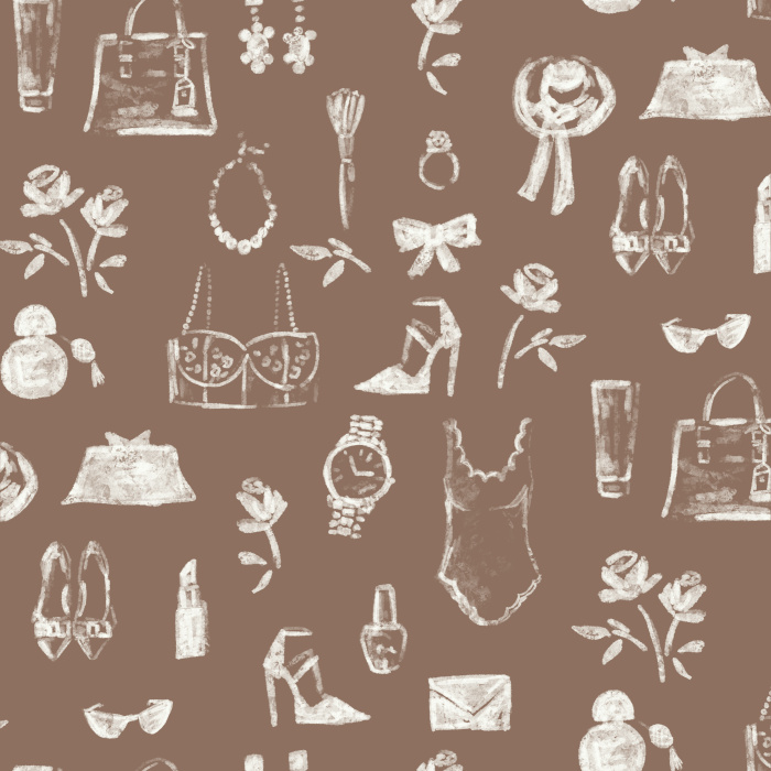 Create the perfect atmosphere of a boutique with our Getting Glammed Up Peel and Stick Wallpaper.