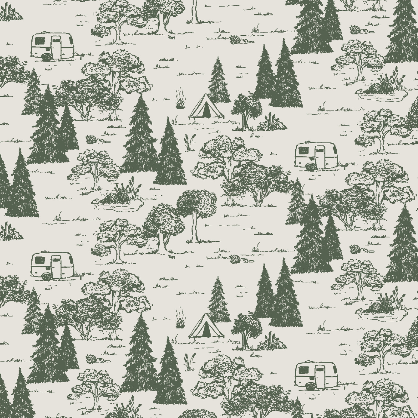 Forest Campsite Wallpaper