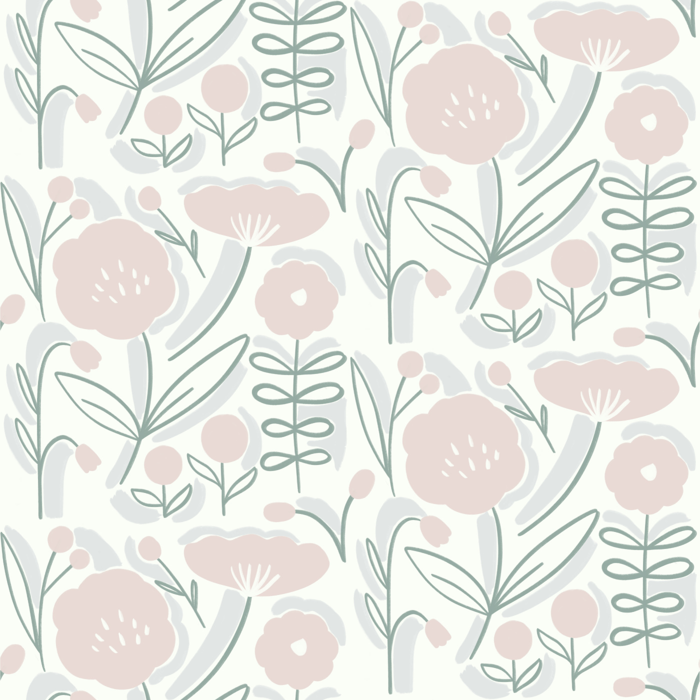 Garden Florals Wallpaper