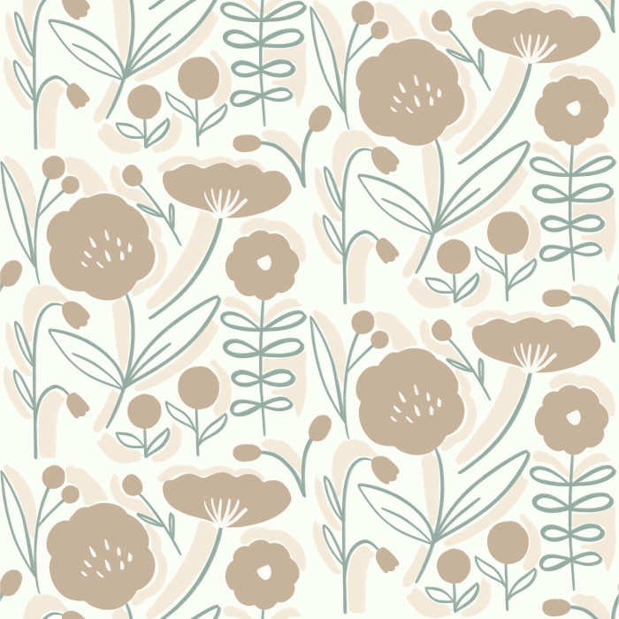Let the feel of nature adorn your walls with our Garden Florals Peel and Stick Wallpaper.
