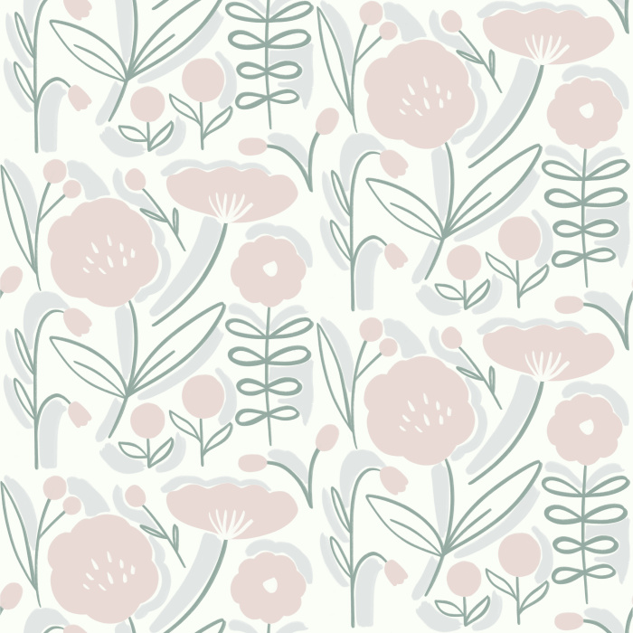 Let the feel of nature adorn your walls with our Garden Florals Peel and Stick Wallpaper.