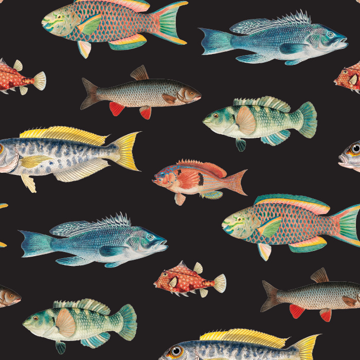 Add some bold color to your space with our Ocean Fish Peel and Stick Wallpaper.