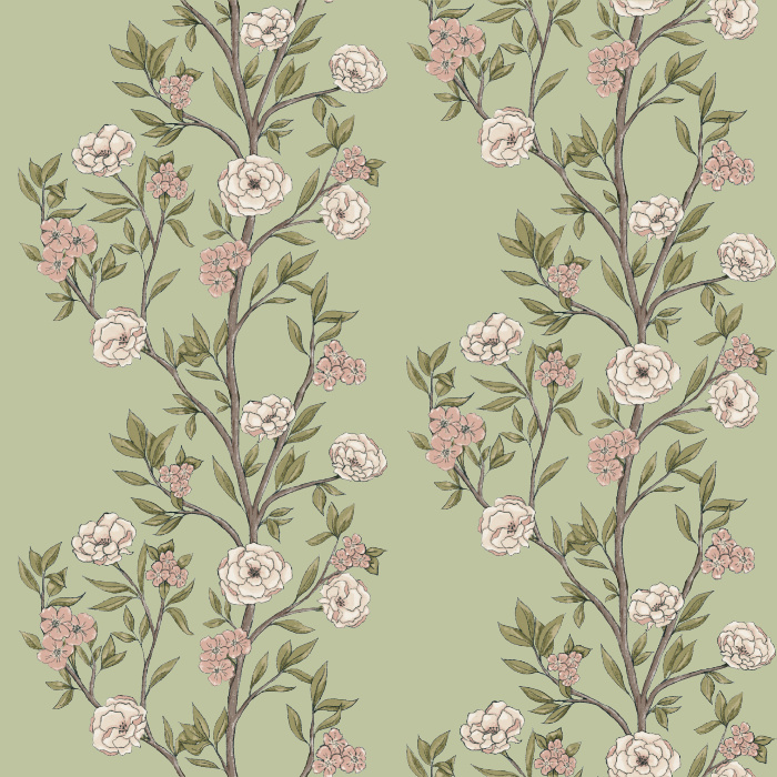 Bring the feel of nature to any wall in your home with our Serene Garden Peel and Stick Wallpaper.