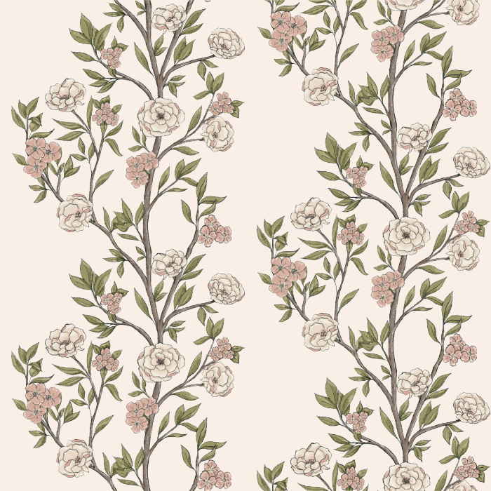 Bring the feel of nature to any wall in your home with our Serene Garden Peel and Stick Wallpaper.