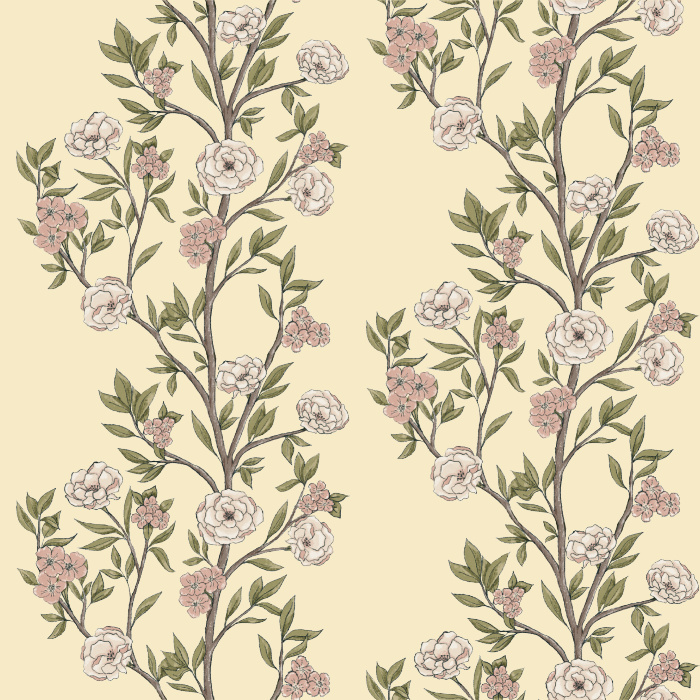 Bring the feel of nature to any wall in your home with our Serene Garden Peel and Stick Wallpaper.