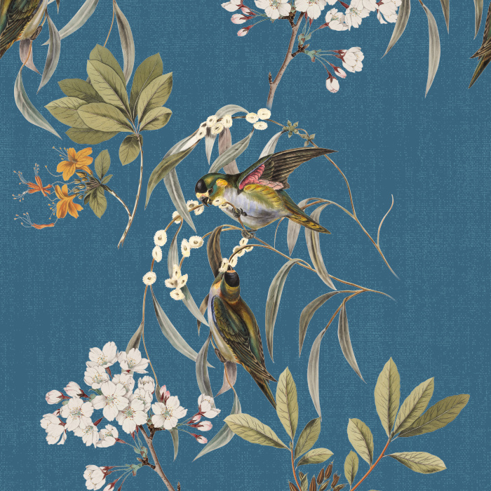 Get away from it all in the comfort of your own home with our Bird Botanical Peel and Stick Wallpaper.