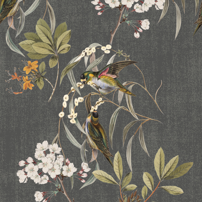 Get away from it all in the comfort of your own home with our Bird Botanical Peel and Stick Wallpaper.