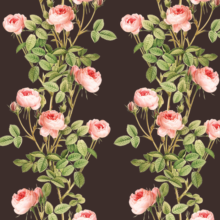 Bring a classic, natural accent wall to any room in your home with our Vintage Roses Peel and Stick Wallpaper.