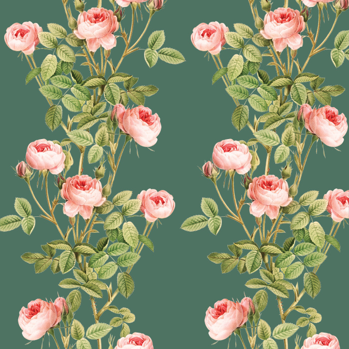 Bring a classic, natural accent wall to any room in your home with our Vintage Roses Peel and Stick Wallpaper.