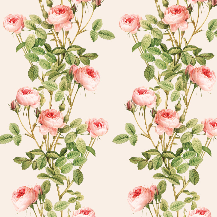 Bring a classic, natural accent wall to any room in your home with our Vintage Roses Peel and Stick Wallpaper.