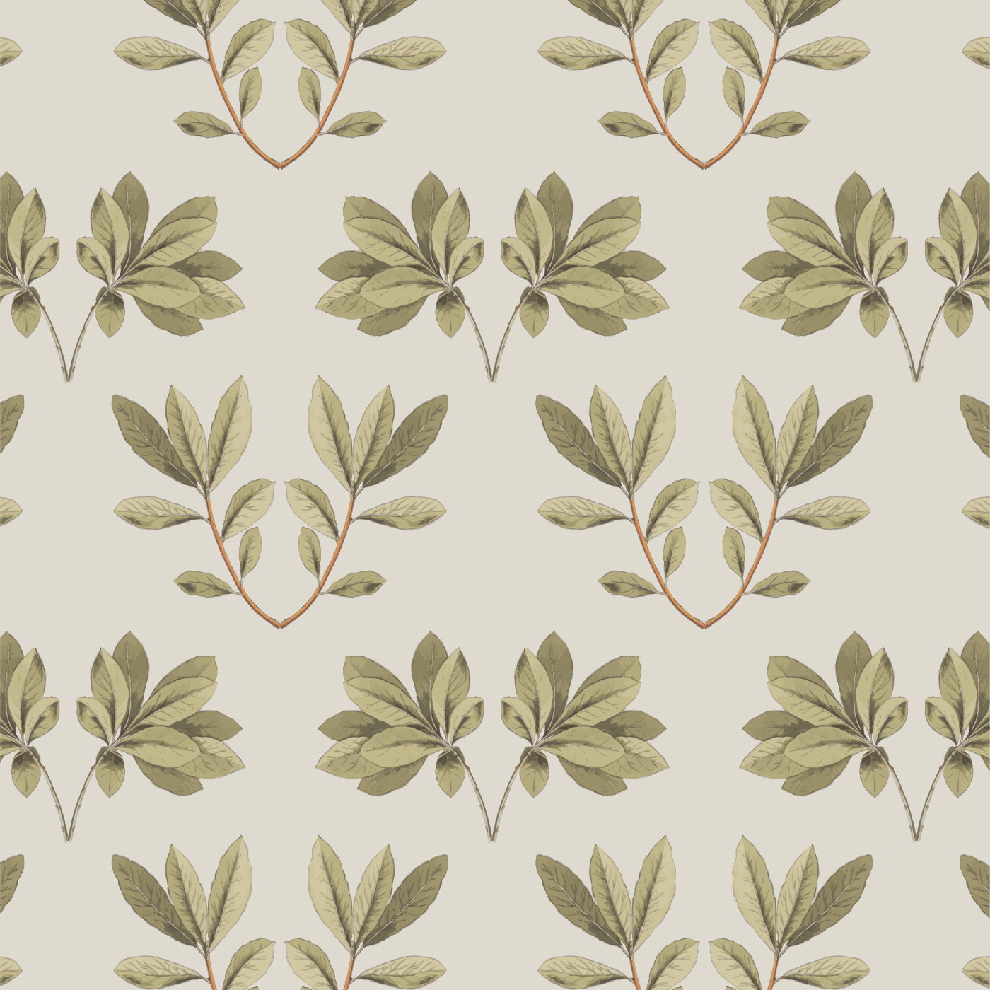 Vintage Foliage Wallpaper