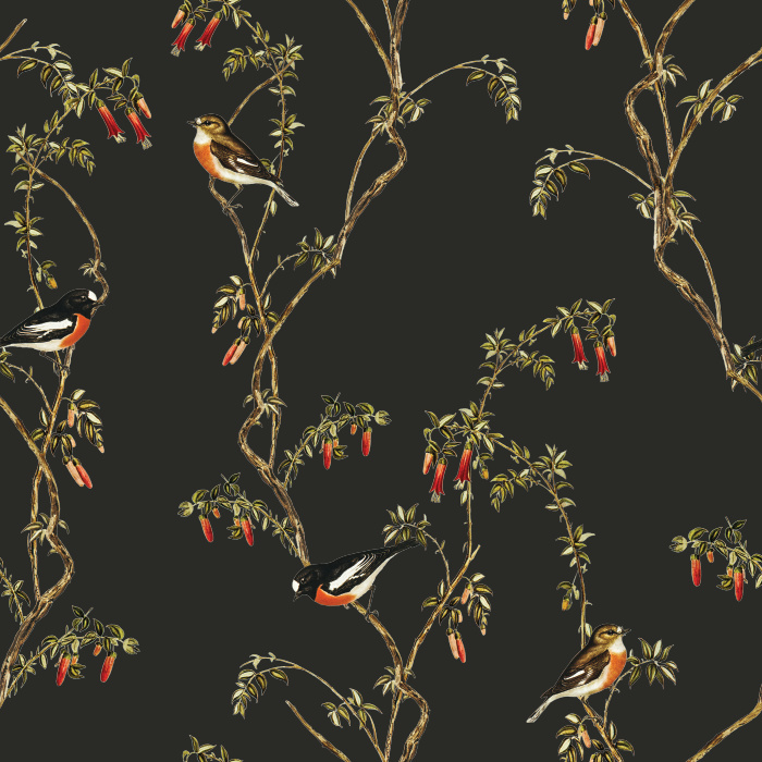Create something beautiful and classical with our Robin and Vines Peel and Stick Wallpaper.