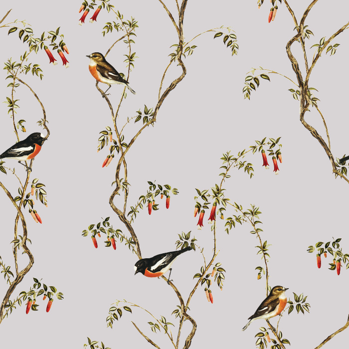 Create something beautiful and classical with our Robin and Vines Peel and Stick Wallpaper.