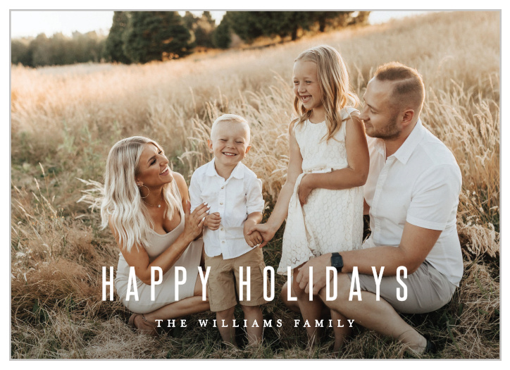 Share your festive spirit with your family and friends when you send out our All Around Holiday Cards.