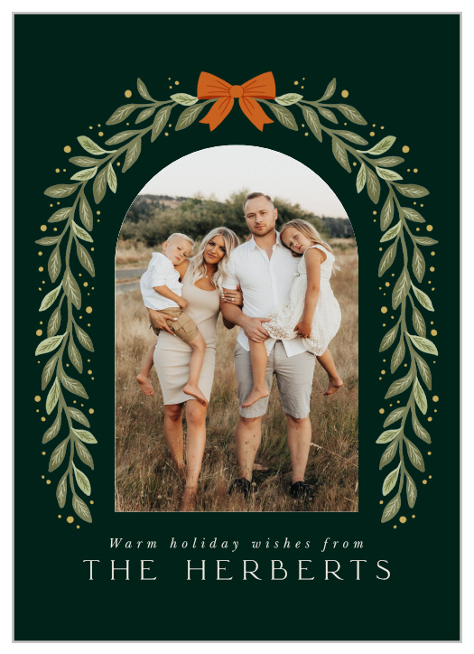 Get ready to ring in the holidays with our Winter Garland Christmas Cards.