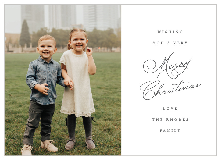 Wish family and friends a merry season when you send out our Classic Statement Christmas Cards.