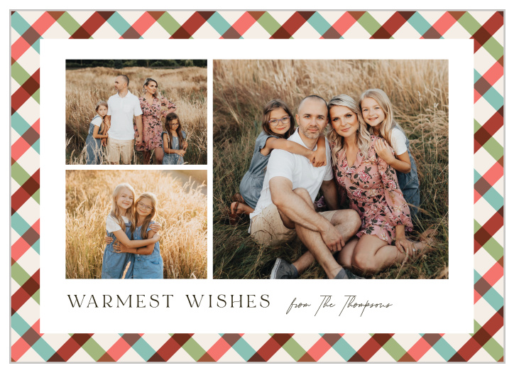 Spread some holiday cheer with our Festive Wrap Holiday Cards.