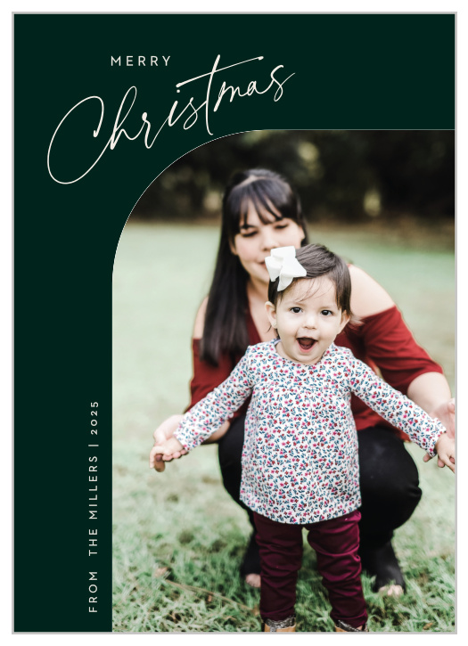 Embrace the spirit of the season with loved ones when you send out our Modern Arch Christmas Cards.