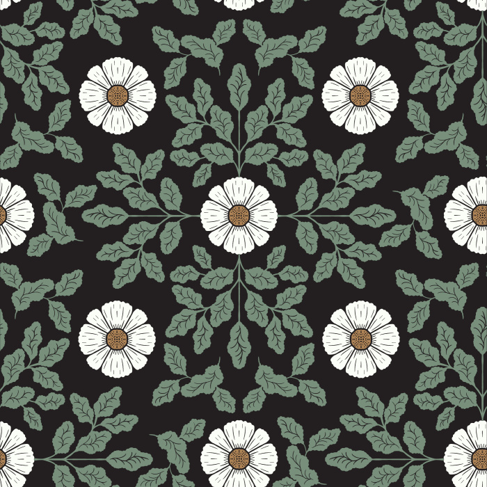 Create a garden in any room of your home with our Retro Sunflower Peel and Stick Wallpaper.