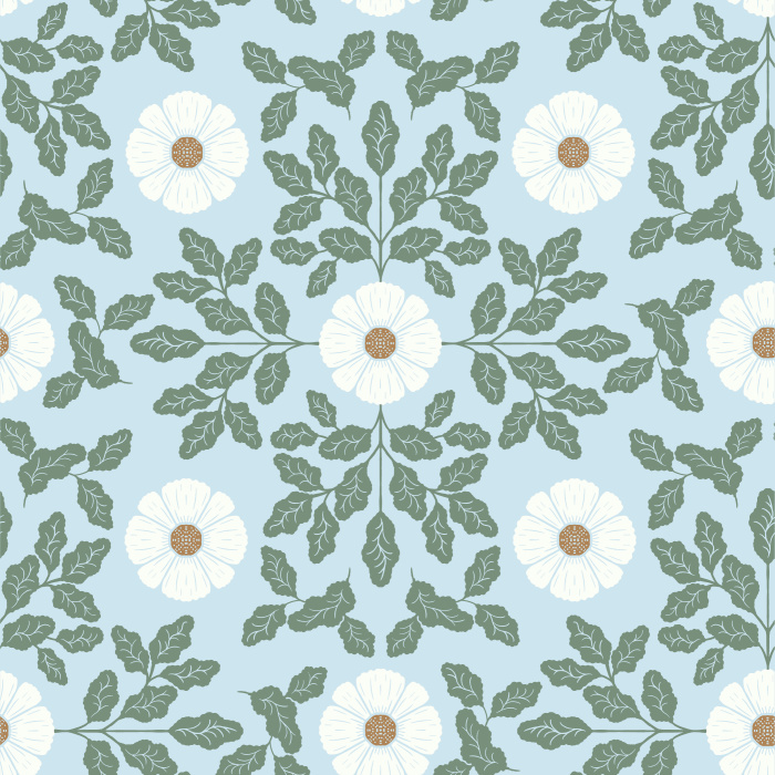Create a garden in any room of your home with our Retro Sunflower Peel and Stick Wallpaper.