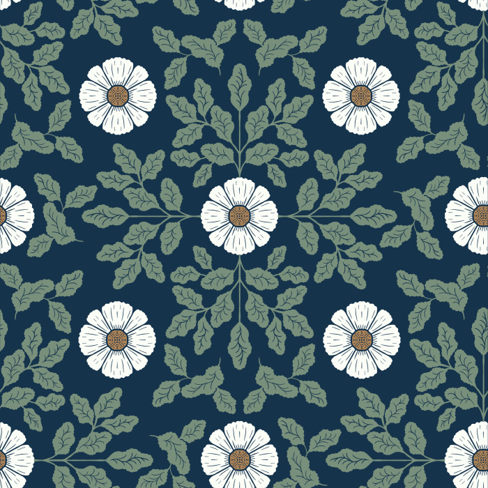 Create a garden in any room of your home with our Retro Sunflower Peel and Stick Wallpaper.