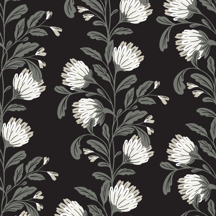 Our Growing Dahlias Peel and Stick Wallpaper is sure to bring a classic farmhouse vibe to any room in your home.