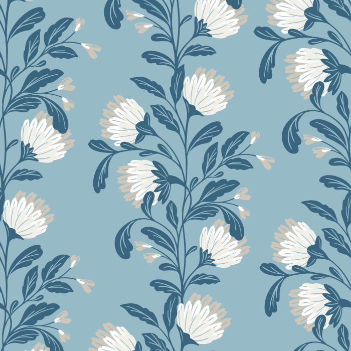 Our Growing Dahlias Peel and Stick Wallpaper is sure to bring a classic farmhouse vibe to any room in your home.