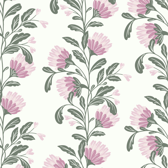 Our Growing Dahlias Peel and Stick Wallpaper is sure to bring a classic farmhouse vibe to any room in your home.