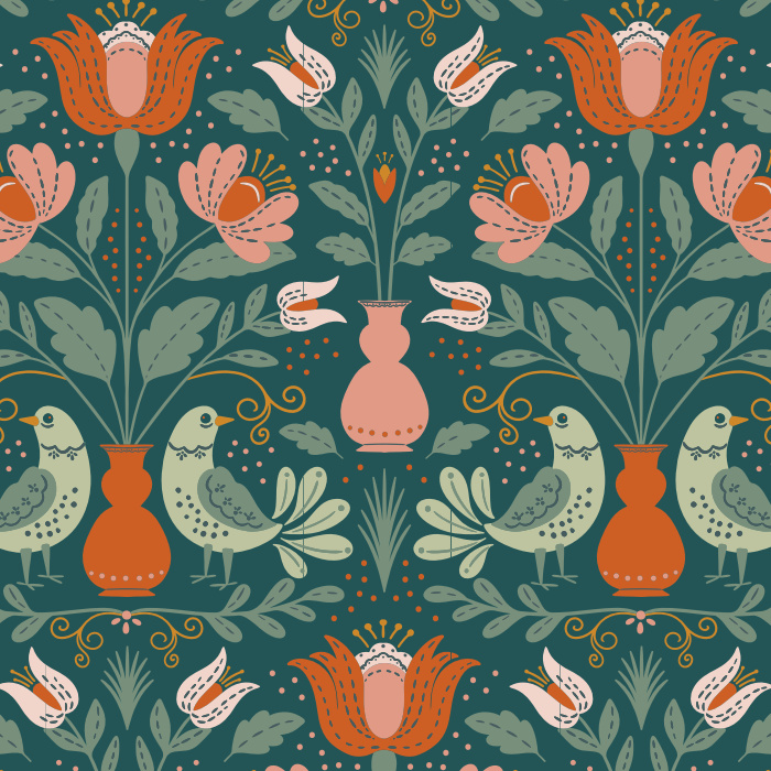 Give your home the cozy feeling it deserves with our Enchanted Swallow Peel and Stick Wallpaper.