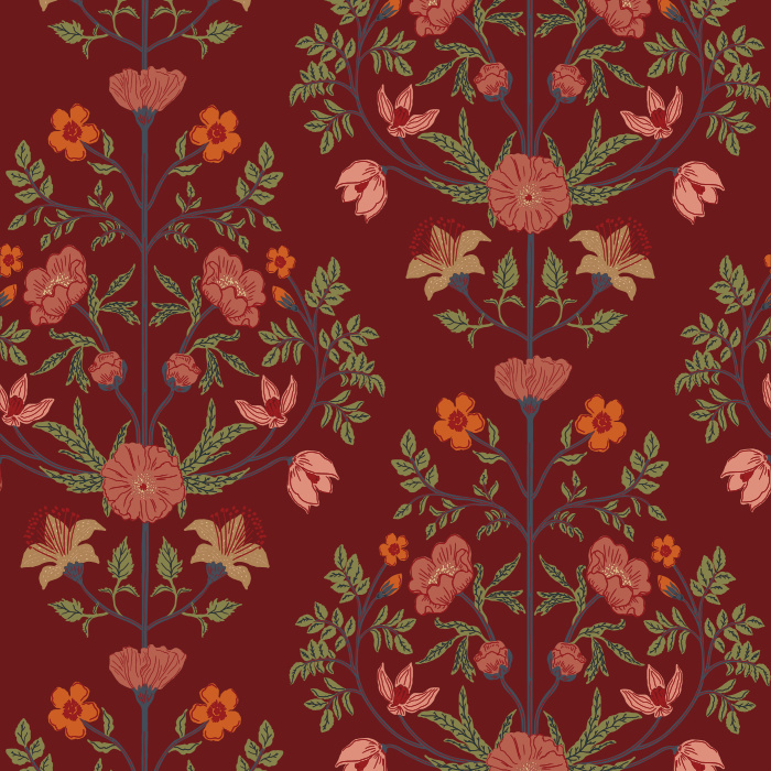 Create a bold, eye-catching design on any wall in your home with our Boho Damask Peel and Stick Wallpaper.