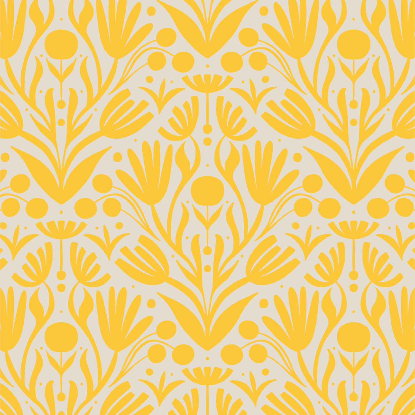 Flower Medallion Wallpaper