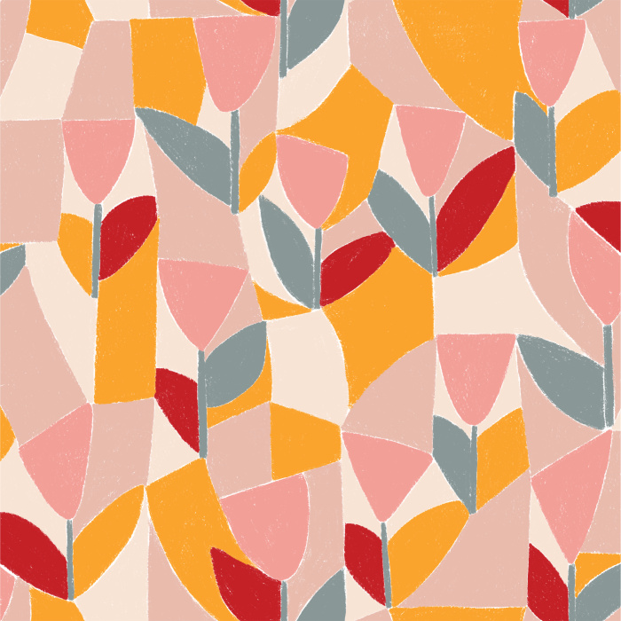 Our Boho Tulip Peel and Stick Wallpaper is sure to add a retro accent to any wall in your home.