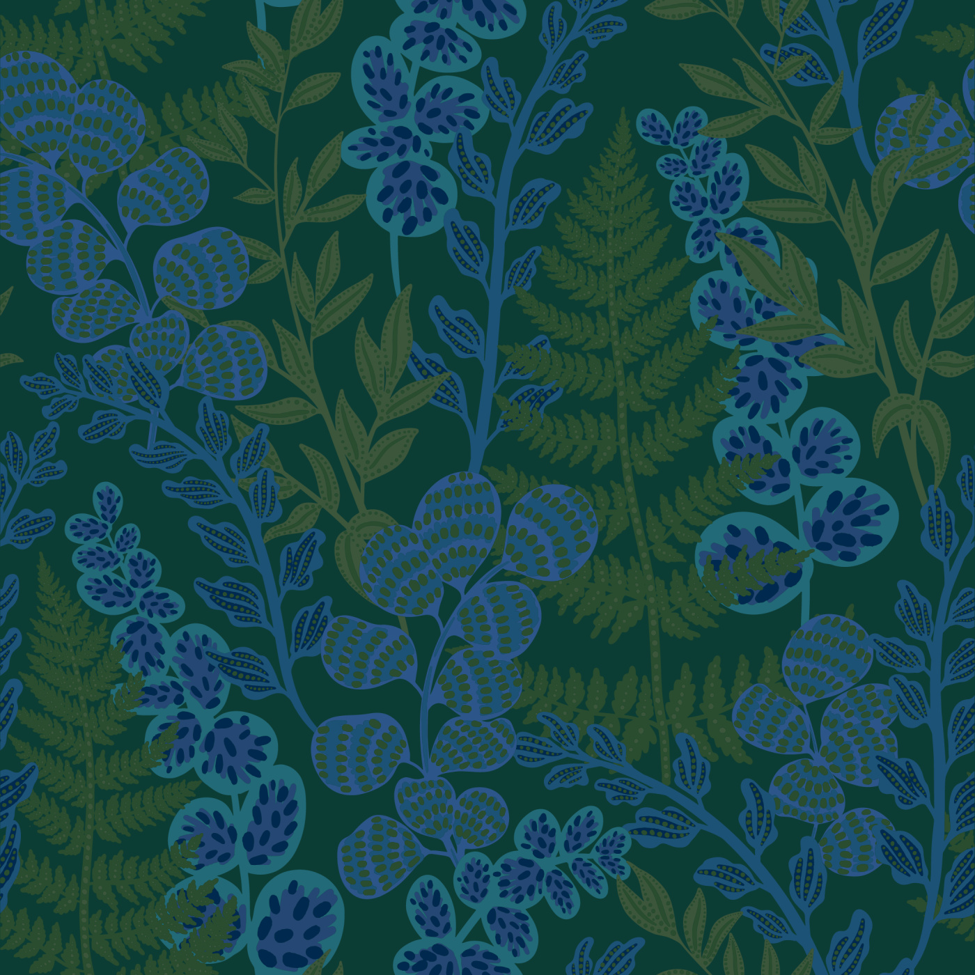 Lush Ferns Wallpaper