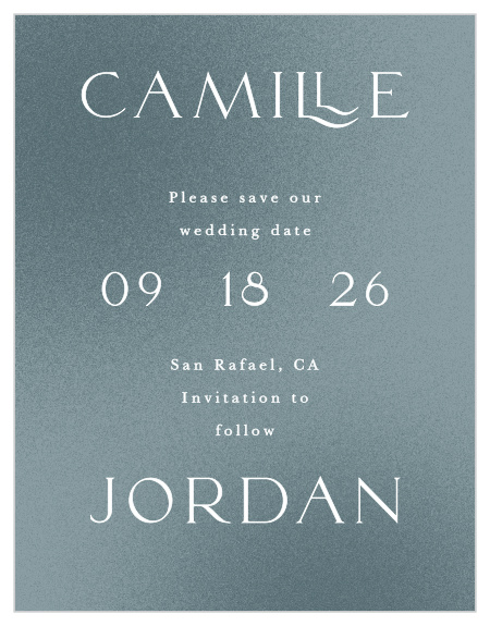 Flowing Ferns Save the Date Cards by Basic Invite
